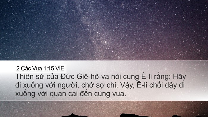2 Các Vua 1:15 VIE Bible Verse Image