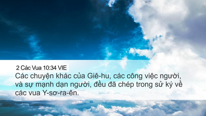 2 Các Vua 10:34 VIE Bible Verse Image