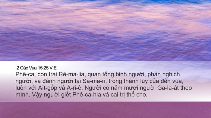 2 Các Vua 15:25 VIE Bible Verse Image
