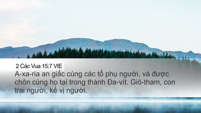 2 Các Vua 15:7 VIE Bible Verse Image