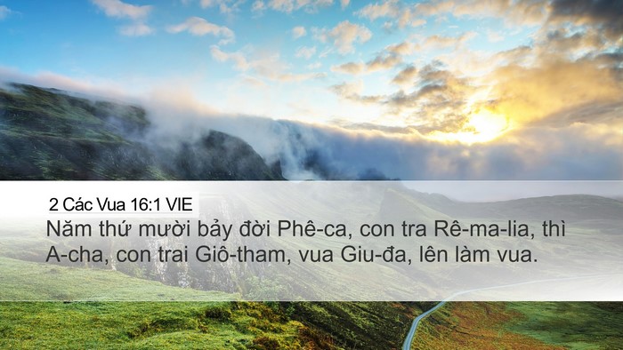 2 Các Vua 16:1 VIE Bible Verse Image