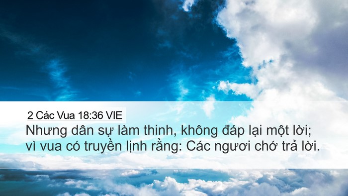 2 Các Vua 18:36 VIE Bible Verse Image