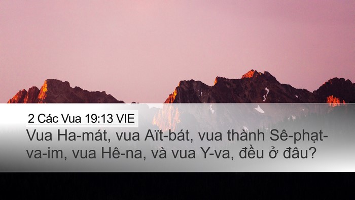 2 Các Vua 19:13 VIE Bible Verse Image