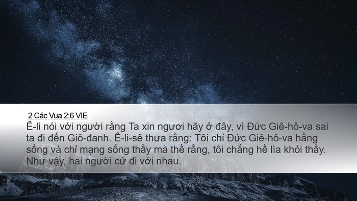 2 Các Vua 2:6 VIE Bible Verse Image