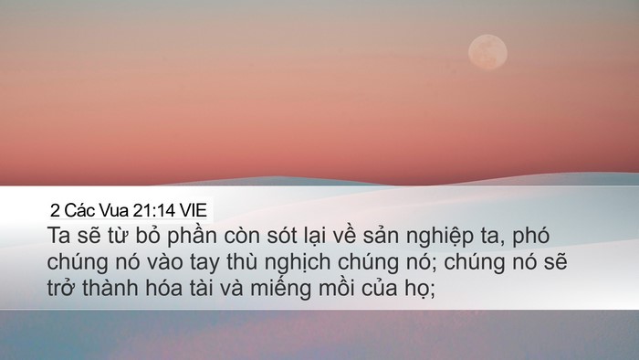 2 Các Vua 21:14 VIE Bible Verse Image