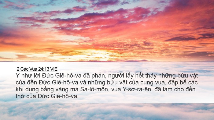 2 Các Vua 24:13 VIE Bible Verse Image