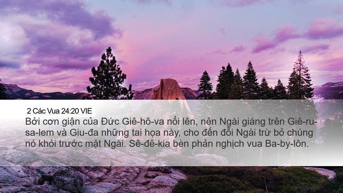2 Các Vua 24:20 VIE Bible Verse Image