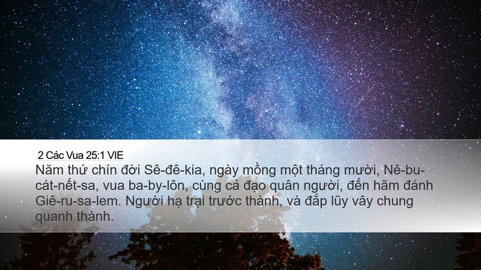 2 Các Vua 25:1 VIE Bible Verse Image