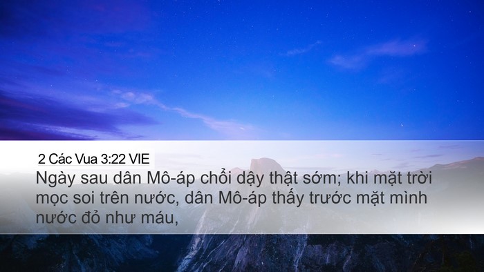 2 Các Vua 3:22 VIE Bible Verse Image
