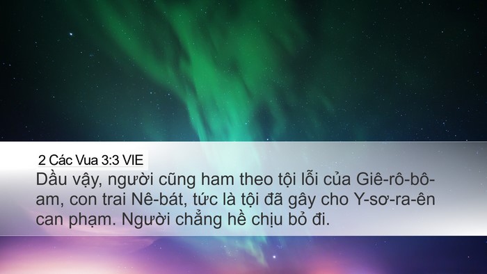 2 Các Vua 3:3 VIE Desktop Wallpaper - Dầu vậy, người cũng ham theo tội lỗi - Desktop Bible Verse Wallpaper