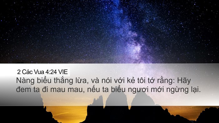 2 Các Vua 4:24 VIE Bible Verse Image