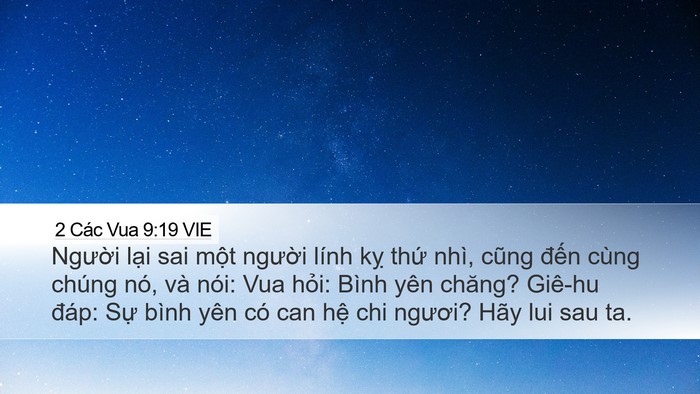 2 Các Vua 9:19 VIE Bible Verse Image