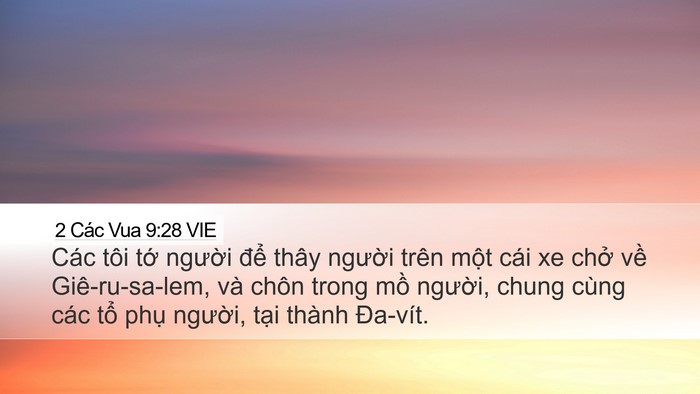 2 Các Vua 9:28 VIE Bible Verse Image