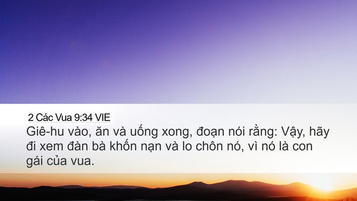 2 Các Vua 9:34 VIE Bible Verse Image