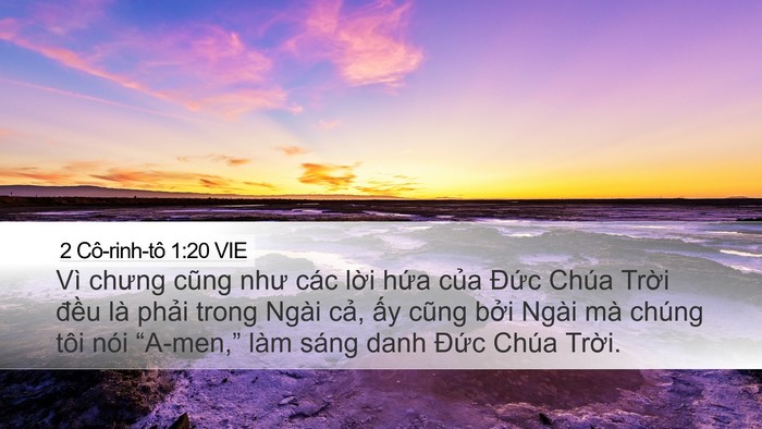 2 Cô-rinh-tô 1:20 VIE Bible Verse Image