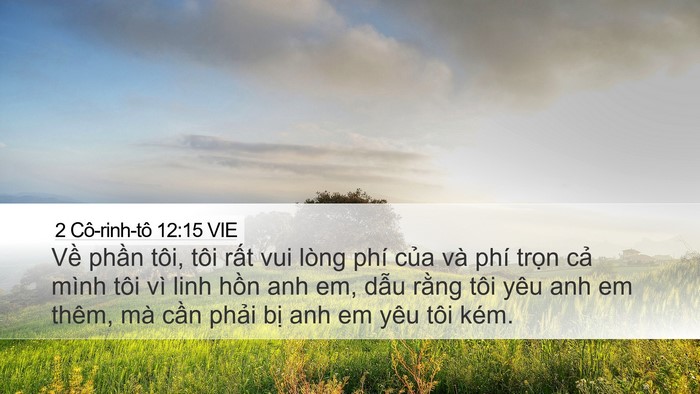 2 Cô-rinh-tô 12:15 VIE Bible Verse Image