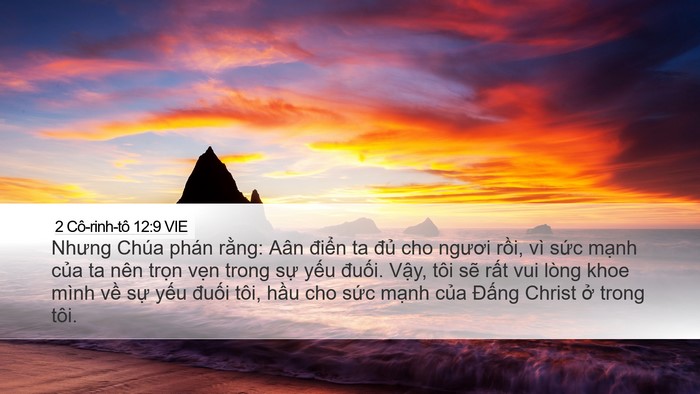 2 Cô-rinh-tô 12:9 VIE Bible Verse Image