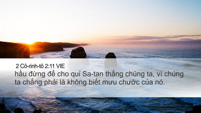 2 Cô-rinh-tô 2:11 VIE Desktop Wallpaper - hầu đừng để cho quỉ Sa-tan thắng - Desktop Bible Verse Wallpaper