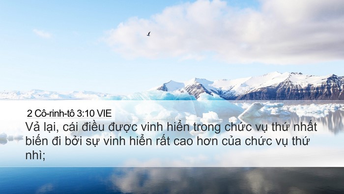 2 Cô-rinh-tô 3:10 VIE Desktop Wallpaper - Vả lại, cái điều được vinh hiển - Desktop Bible Verse Wallpaper