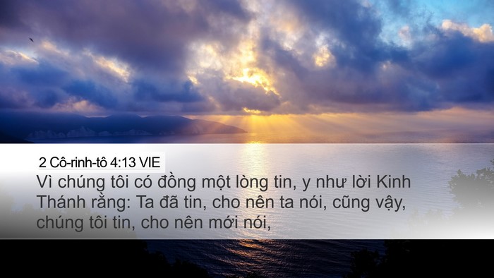 2 Cô-rinh-tô 4:13 VIE Desktop Wallpaper - Vì chúng tôi có đồng một lòng tin, y - Desktop Bible Verse Wallpaper