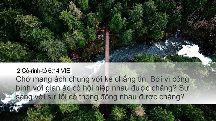 2 Cô-rinh-tô 6:14 VIE Bible Verse Image