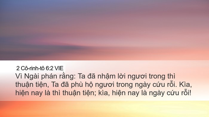 2 Cô-rinh-tô 6:2 VIE Bible Verse Image