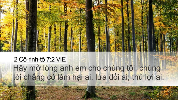 2 Cô-rinh-tô 7:2 VIE Bible Verse Image