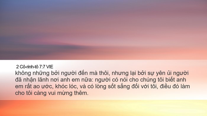 2 Cô-rinh-tô 7:7 VIE Bible Verse Image