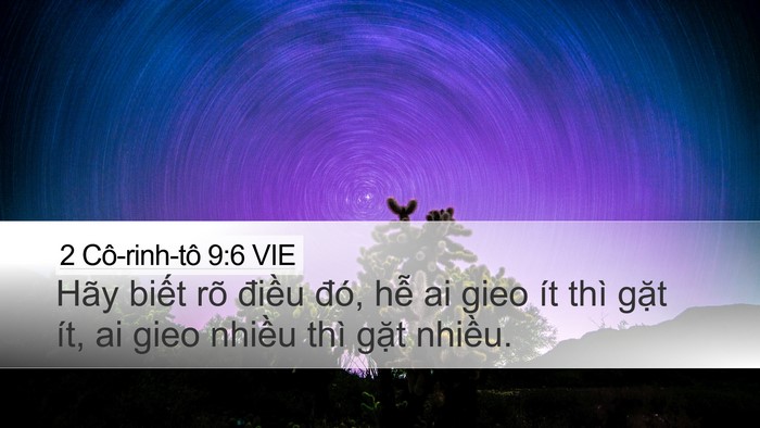 2 Cô-rinh-tô 9:6 VIE Bible Verse Image