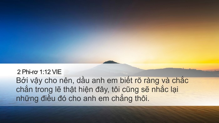 2 Phi-rơ 1:12 VIE Bible Verse Image