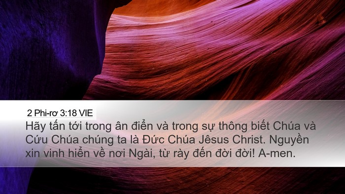 2 Phi-rơ 3:18 VIE Bible Verse Image