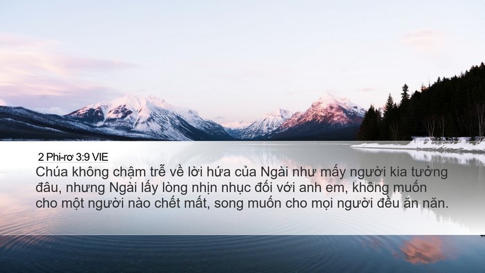 2 Phi-rơ 3:9 VIE Desktop Wallpaper - Chúa không chậm trễ về lời hứa của - Desktop Bible Verse Wallpaper