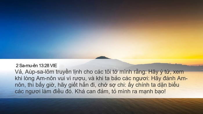 2 Sa-mu-ên 13:28 VIE Bible Verse Image