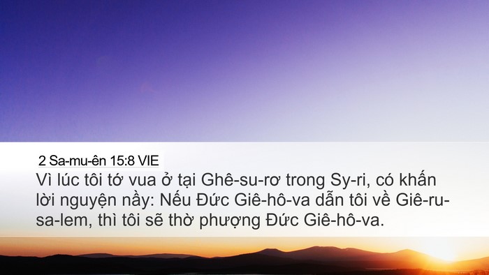 2 Sa-mu-ên 15:8 VIE Bible Verse Image