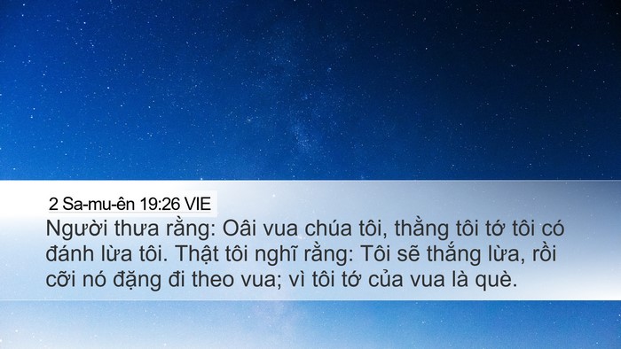 2 Sa-mu-ên 19:26 VIE Bible Verse Image