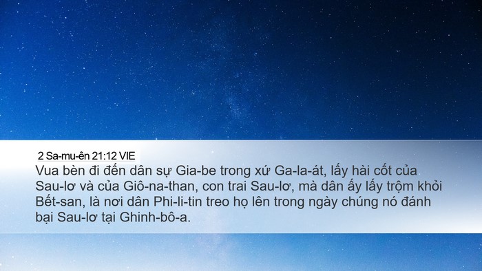 2 Sa-mu-ên 21:12 VIE Bible Verse Image