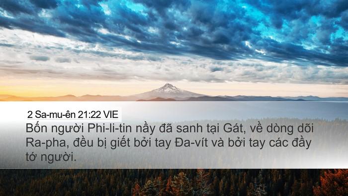 2 Sa-mu-ên 21:22 VIE Desktop Wallpaper - Bốn người Phi-li-tin nầy đã sanh tại - Desktop Bible Verse Wallpaper
