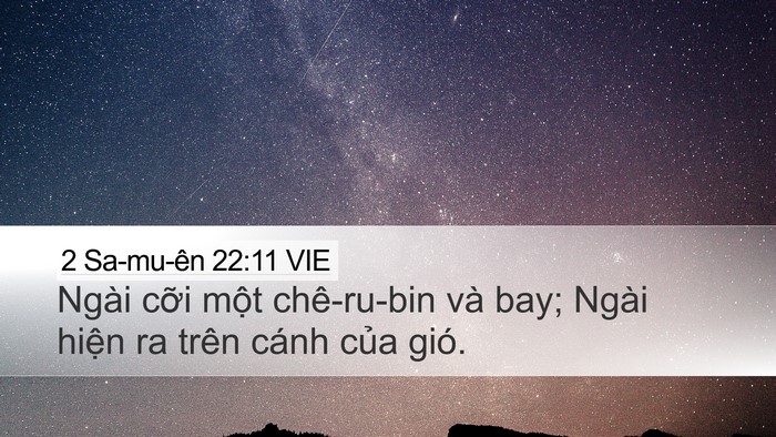 2 Sa-mu-ên 22:11 VIE Bible Verse Image