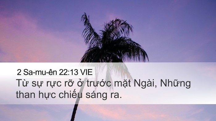 2 Sa-mu-ên 22:13 VIE Bible Verse Image