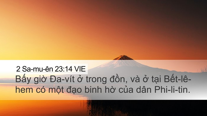 2 Sa-mu-ên 23:14 VIE Bible Verse Image