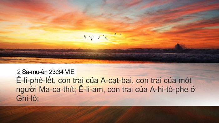 2 Sa-mu-ên 23:34 VIE Bible Verse Image
