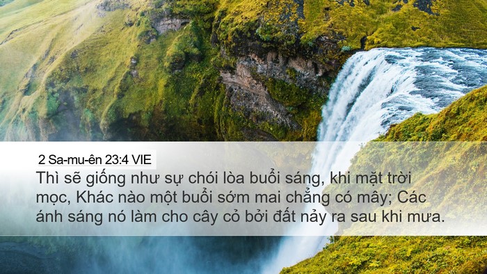 2 Sa-mu-ên 23:4 VIE Bible Verse Image