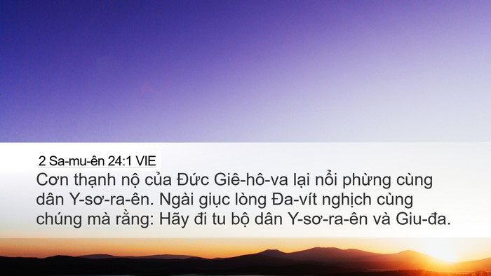 2 Sa-mu-ên 24:1 VIE Bible Verse Image