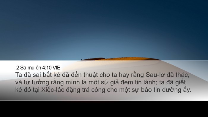 2 Sa-mu-ên 4:10 VIE Bible Verse Image