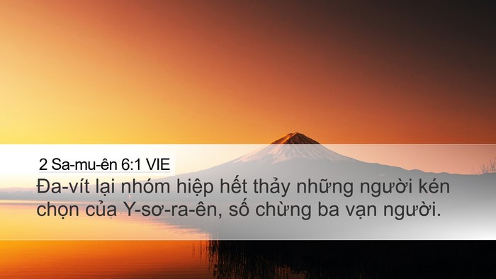 2 Sa-mu-ên 6:1 VIE Bible Verse Image