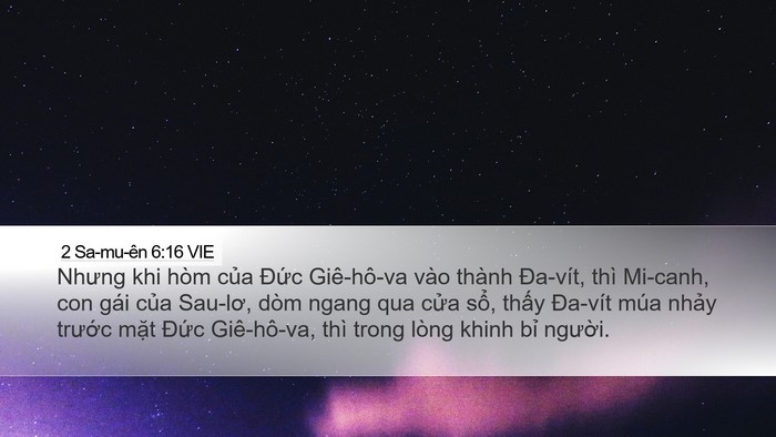 2 Sa-mu-ên 6:16 VIE Bible Verse Image