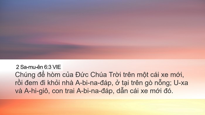 2 Sa-mu-ên 6:3 VIE Bible Verse Image