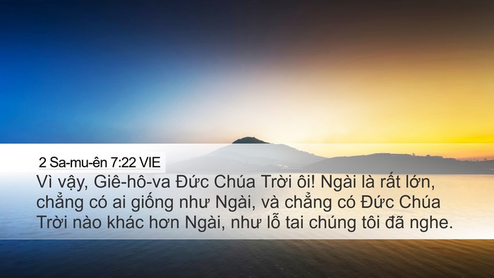 2 Sa-mu-ên 7:22 VIE Bible Verse Image