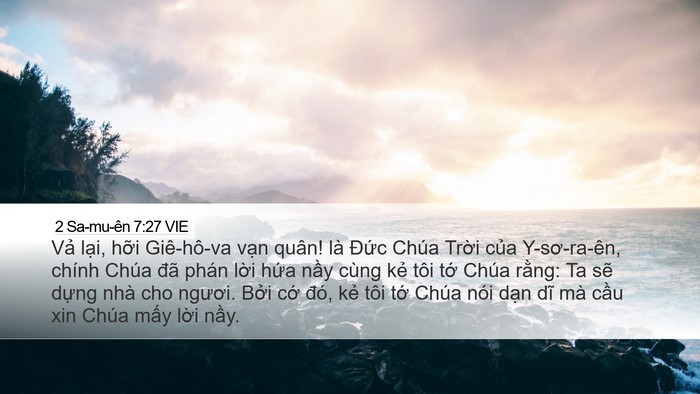 2 Sa-mu-ên 7:27 VIE Bible Verse Image