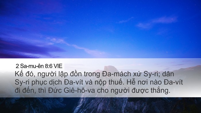 2 Sa-mu-ên 8:6 VIE Bible Verse Image